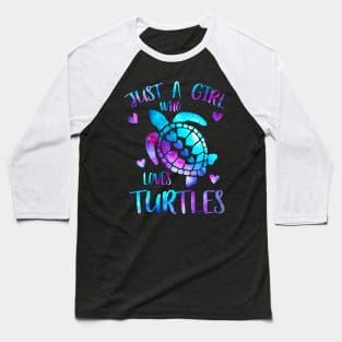 Just a girl who loves turtles Baseball T-Shirt